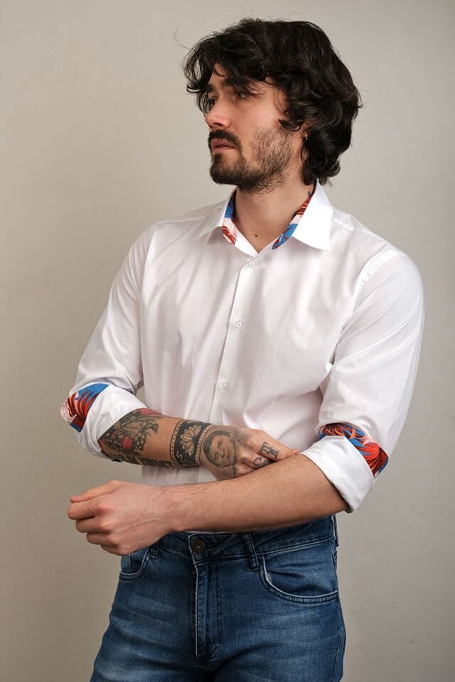 2188 IBIZA VINTAGE U/K GÖMLEK BEYAZ