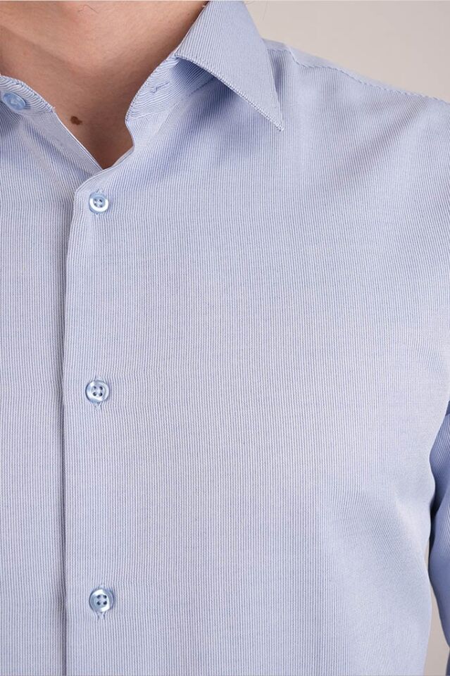 2132 CITY SLIM U/KOL GÖMLEK 2025/6 MAVİ