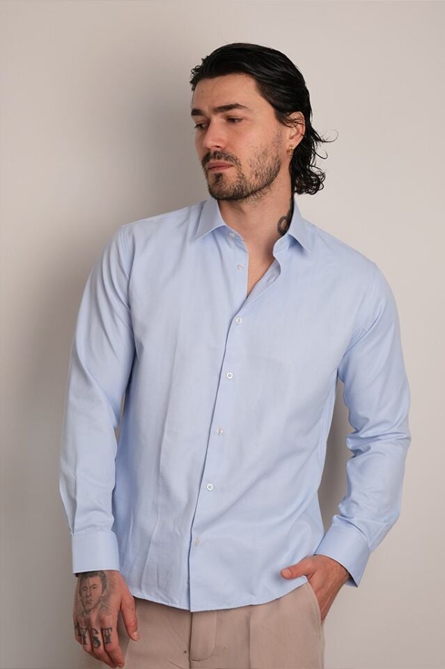 SLIM FIT AÇIK MAVİ GÖMLEK - 2132 CITY