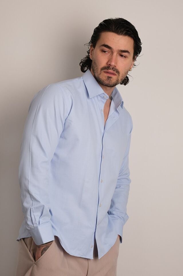 SLIM FIT AÇIK MAVİ GÖMLEK - 2132 CITY