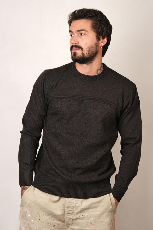 2154 HATTUŞ O YK TRİKO KAZAK ANTRASIT