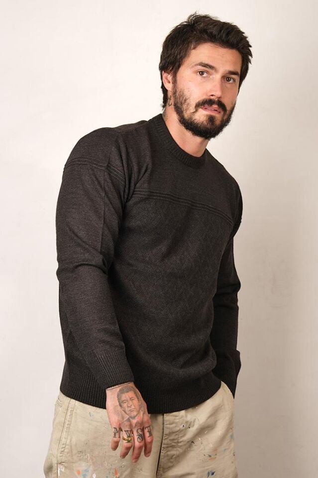 2154 HATTUŞ O YK TRİKO KAZAK ANTRASIT