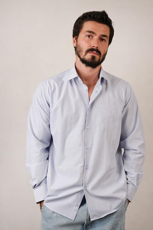 2198 KING KLASIK U/KOL GÖMLEK 83167/5 SAKS