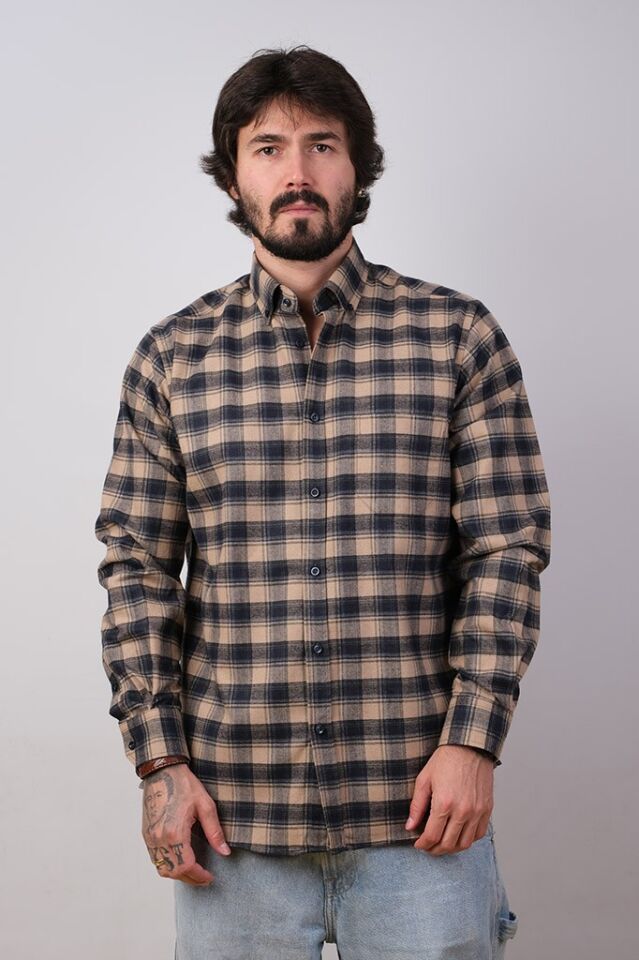 2194 BALIKSIRTI MELANJ EKS U/K GÖMLEK 42/CAMEL