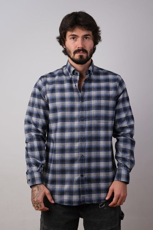 2194 BALIKSIRTI MELANJ EKS U/K GÖMLEK 41/SAKS