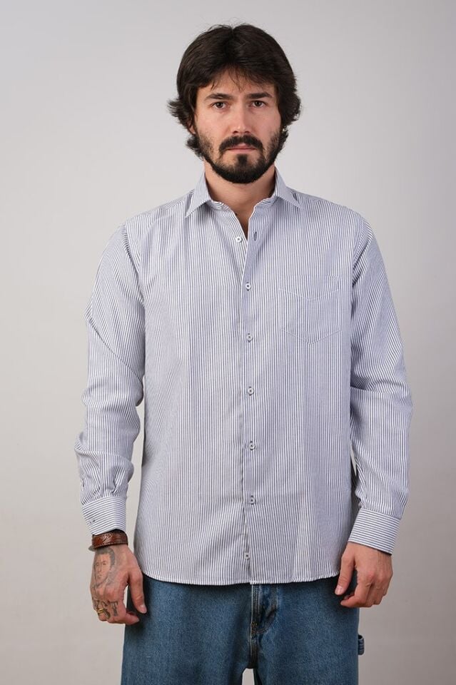 2198 KING KLASIK U/KOL GÖMLEK 2025/101-V2 LACİVERT