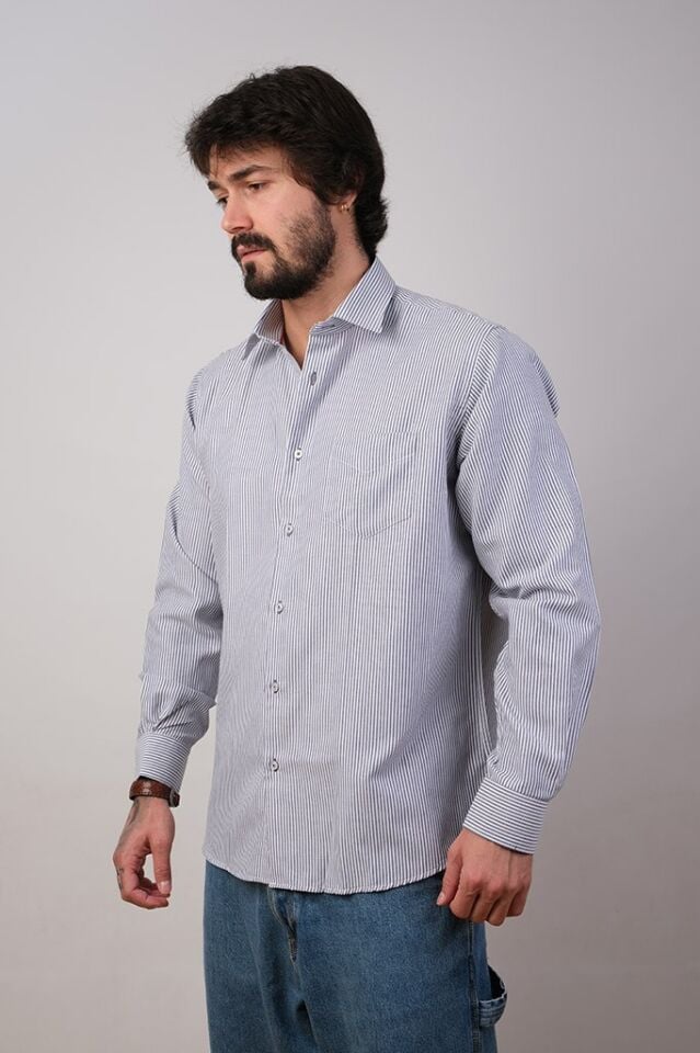 2198 KING KLASIK U/KOL GÖMLEK 2025/101-V2 LACİVERT