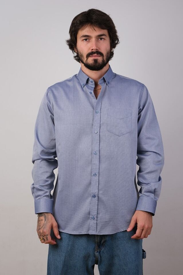 2220 MİLANO PİMA COTTON DÜĞ. YK GMK 841-161/4 G.MAVİ