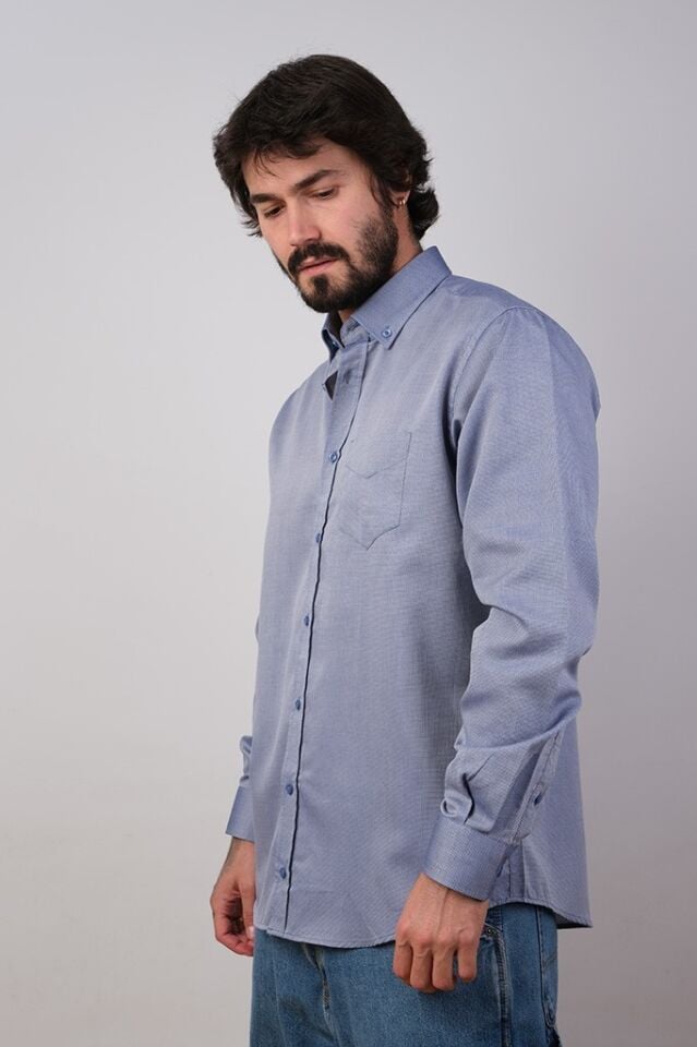 2220 MİLANO PİMA COTTON DÜĞ. YK GMK 841-161/4 G.MAVİ