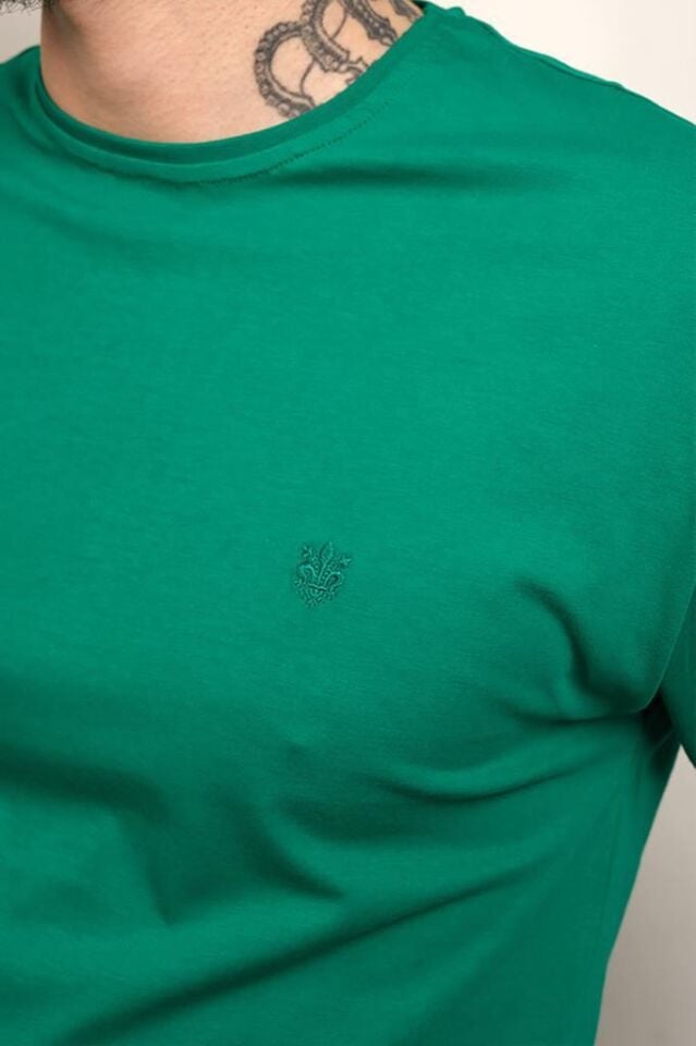 510 BASIC O YAKA T-SHIRT B.YESIL