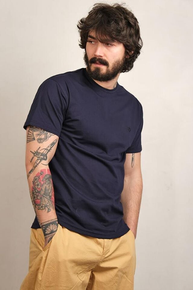 510 BASIC O YAKA T-SHIRT LACİVERT