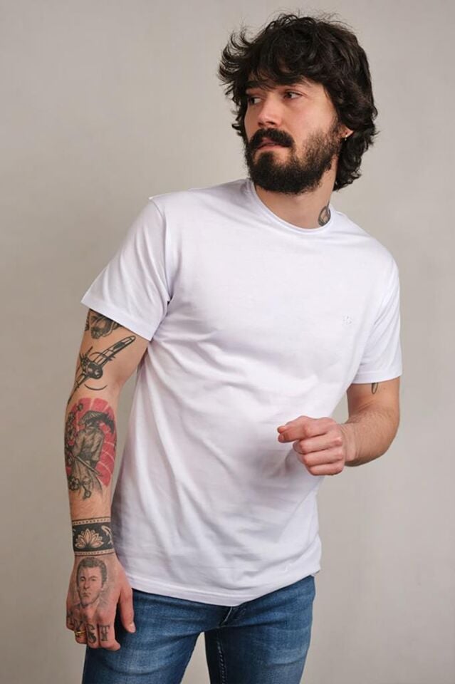 510 BASIC O YAKA T-SHIRT BEYAZ