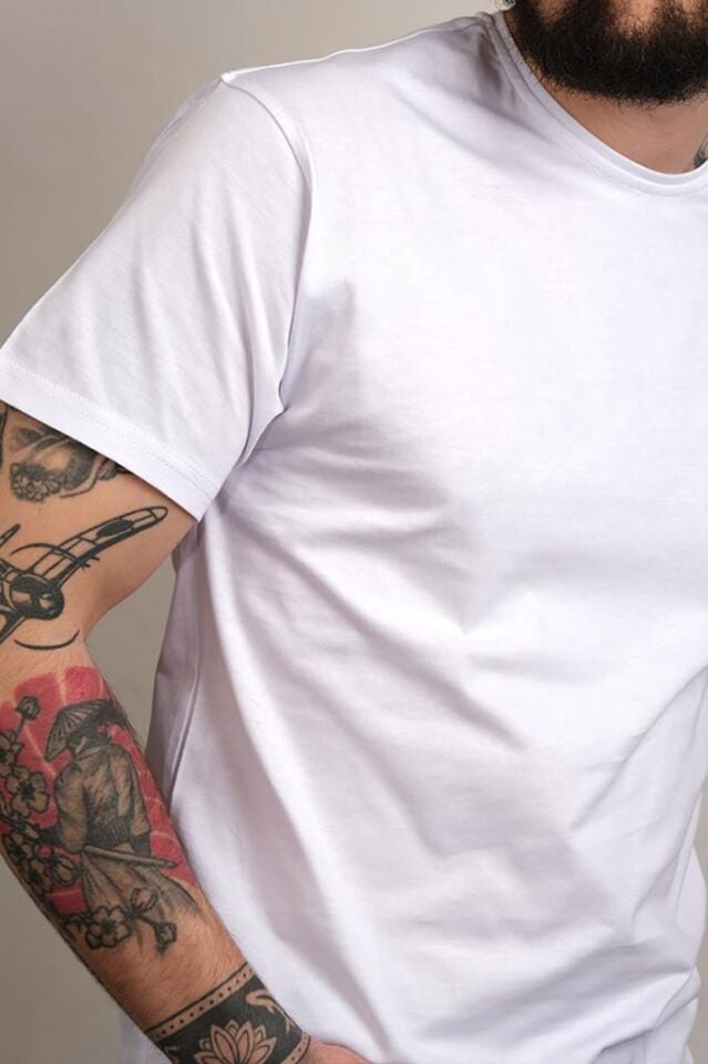 510 BASIC O YAKA T-SHIRT BEYAZ