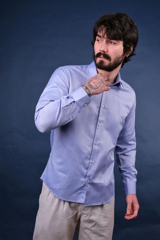 SLIM FIT SAKS GÖMLEK - 2132 CITY