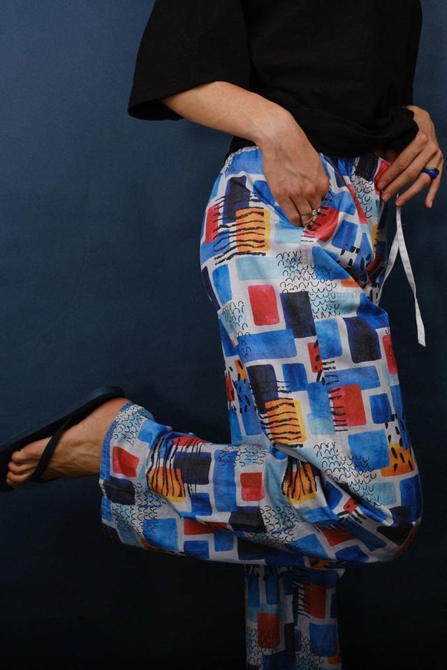 Positano Women's Ornament Tile Print Beach Pants - Multi-color