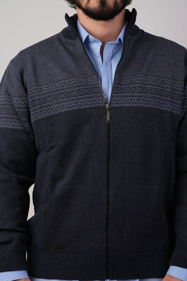 2320 LACİVERT FERMUARLI MONT