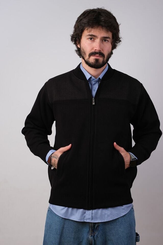 2325 SİYAH DÜĞMELİ CEKET