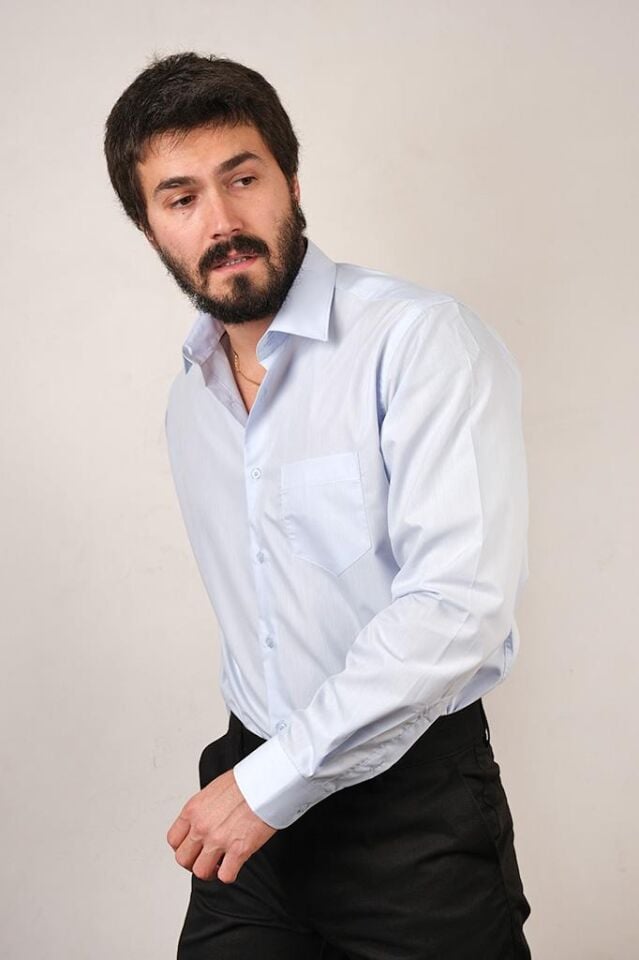 1141 DACRON KLS U/KOL GÖMLEK 70196/A.MAVİ