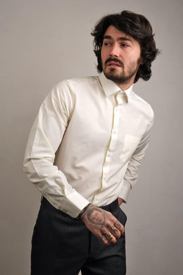 1141 DACRON KLS U/KOL GÖMLEK 9105/KIRIK BEYAZ